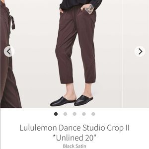 Lululemon Dance Studio Crop Size 8